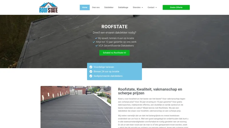 Website van Roofstate Algemene voorwaarden