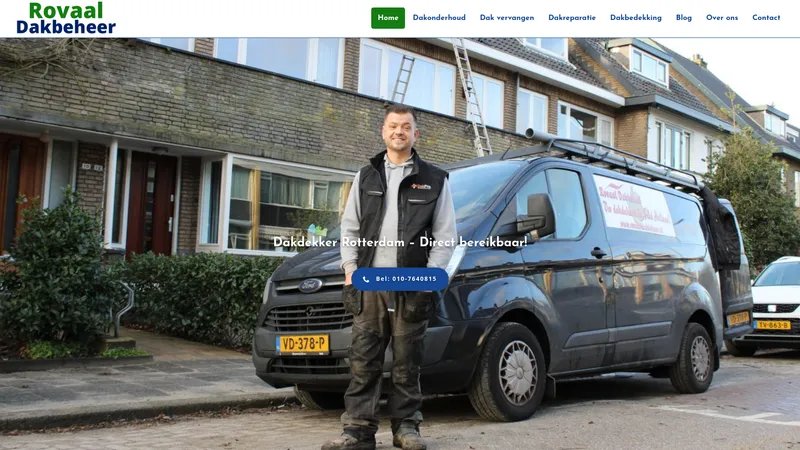 Website van Rovaal Dakbeheer