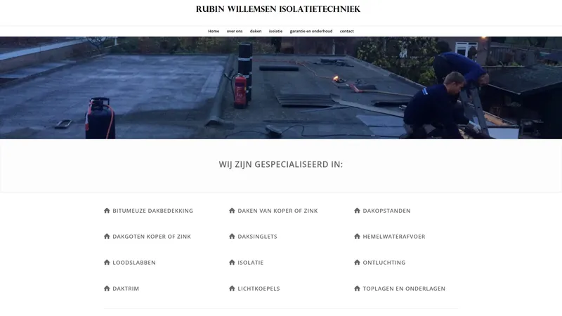 Website van Rubin Willemsen Isolatietechniek