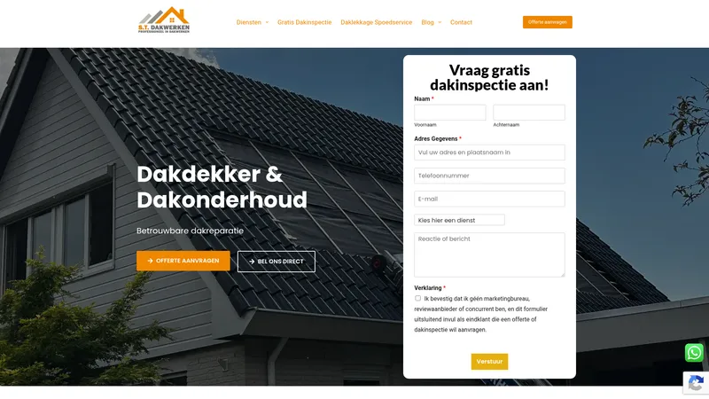 Website van S.T. Dakwerken