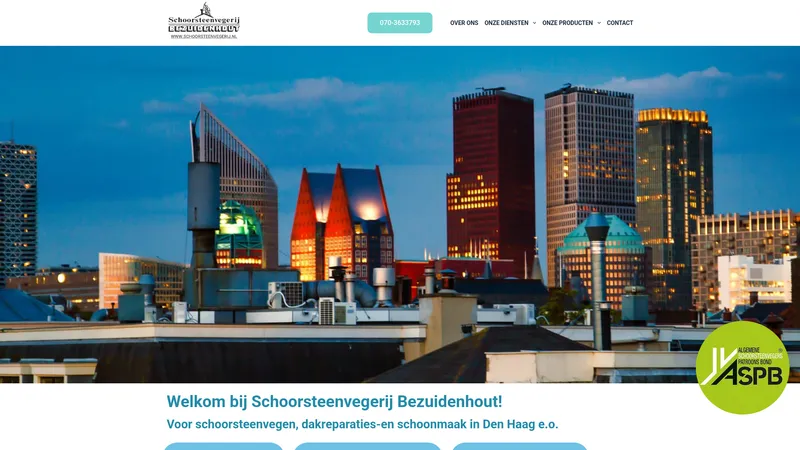 Website van Schoorsteenvegerij Bezuidenhout