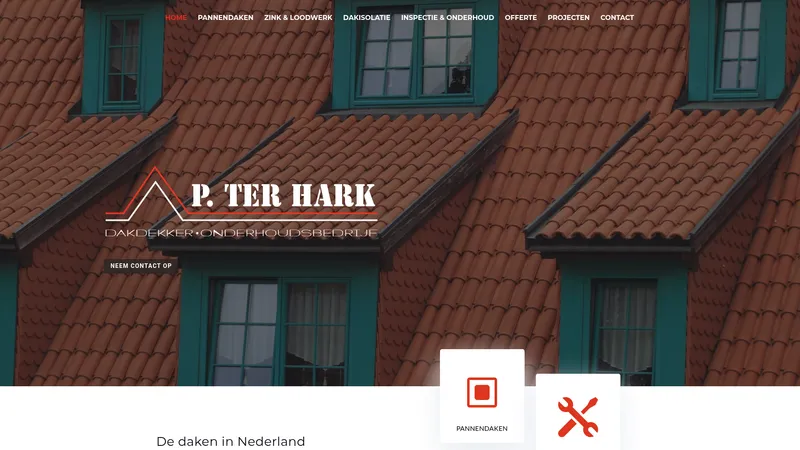 Website van Ter Hark Dakbedekking