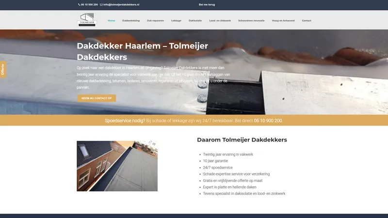 Website van Tolmeijer Dakdekkers