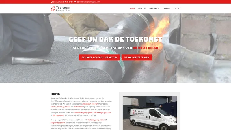 Website van Toorenaar Dakwerken