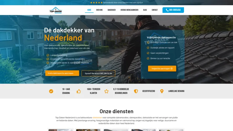 Website van Topdakennederland