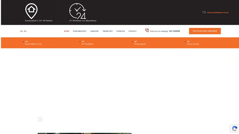 Website van Totaal Dakservice BV