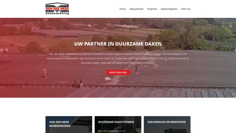 Website van Van der Meer Dakbedekkingen BV