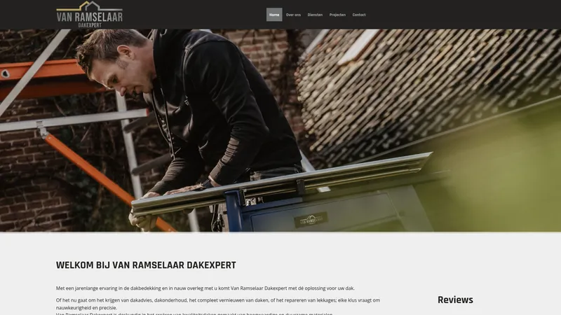 Website van Van Ramselaar Dakexpert