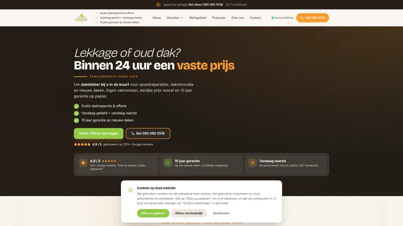 Website van Visiontotaalbouw