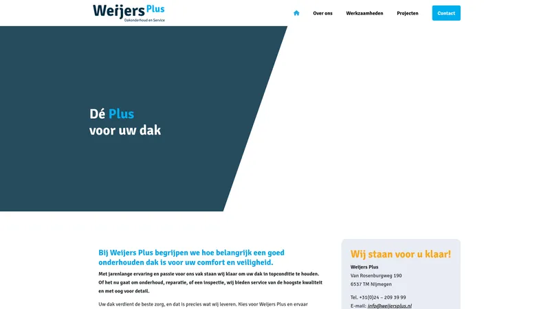 Website van WeijersPlus Dakonderhoud en Service