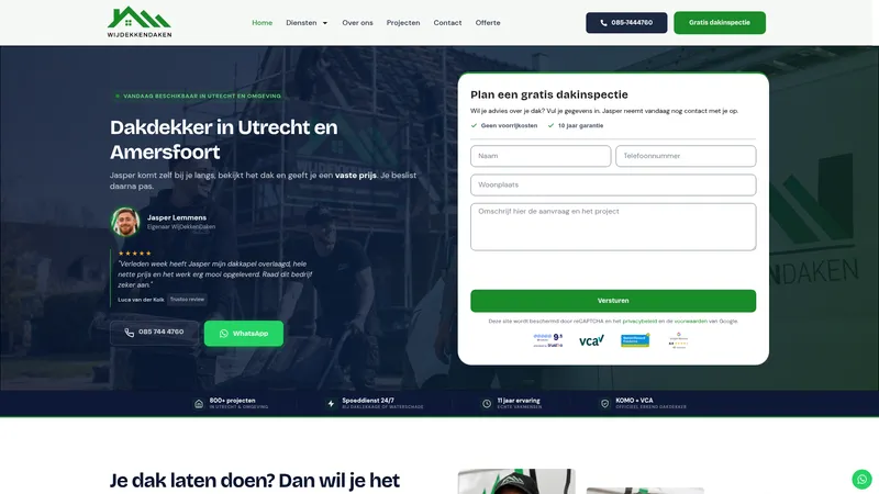 Website van WijDekkenDaken