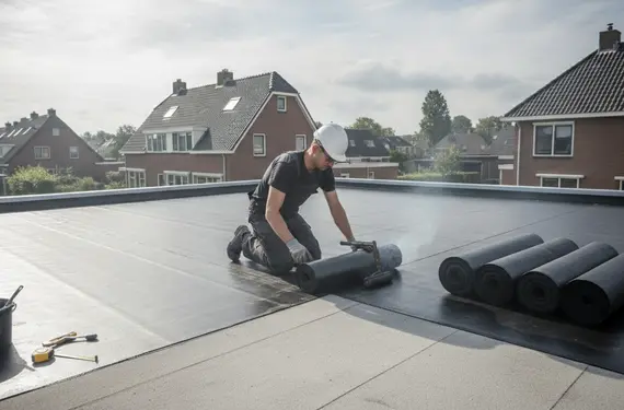 Professioneel dakwerk door een dakdekker, de werkwijze